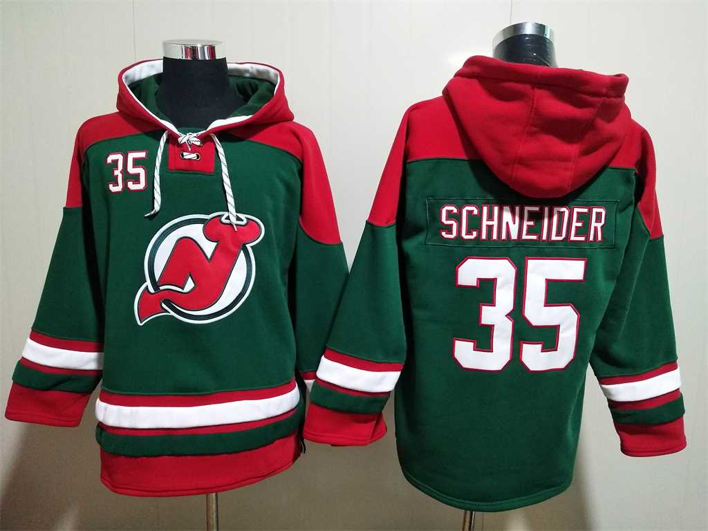 Devils 35 Corey Schneider Green All Stitched Sweatshirt Hoodie,We sell and wholesale Devils 35 Corey Schneider Green All Stitched Sweatshirt Hoodie on line form chian!